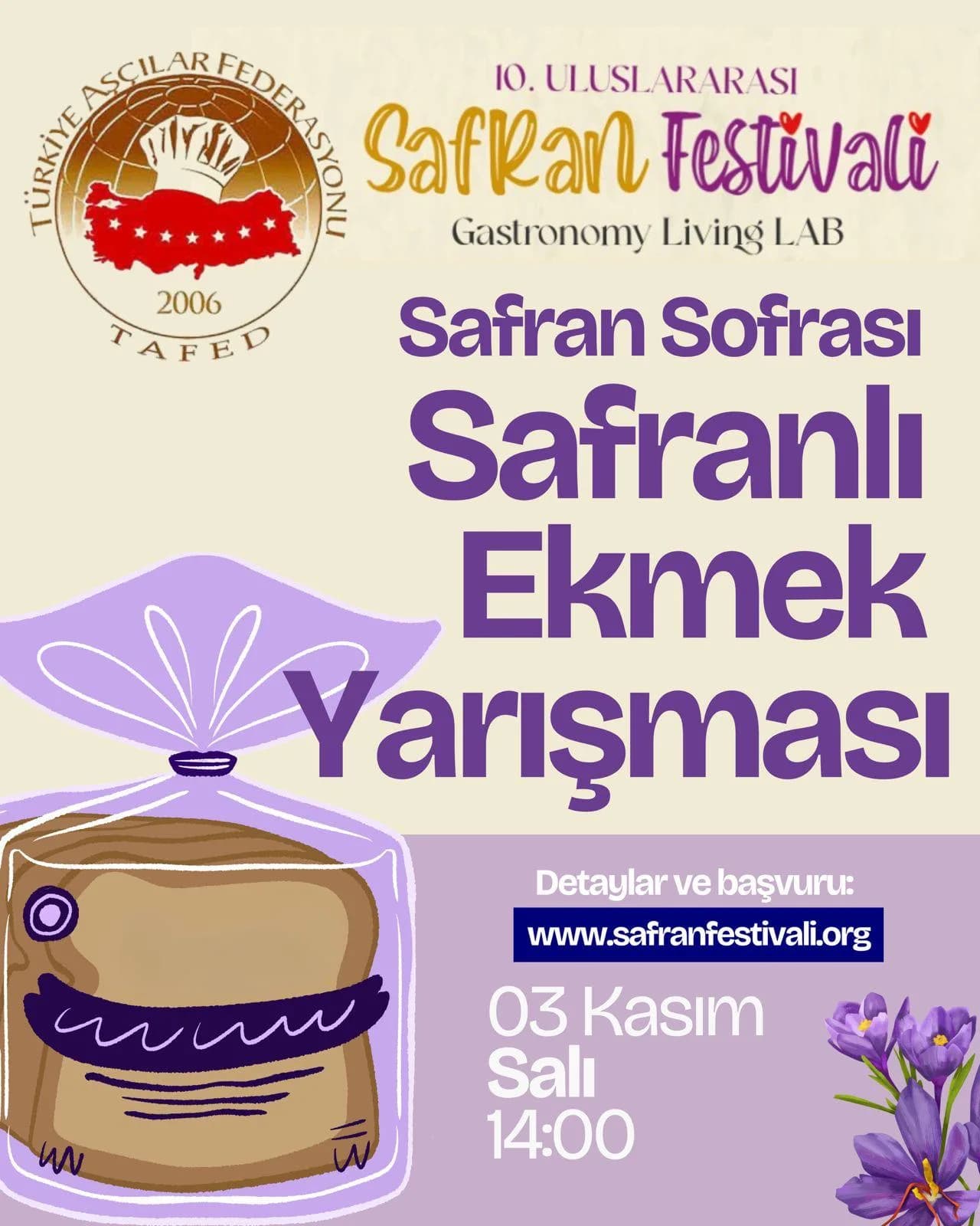 safranlı ekmek yarışması